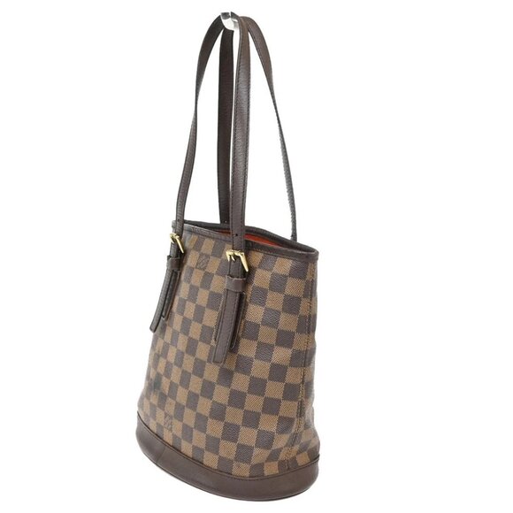 LOUIS VUITTON LV Marais Shoulder Bag Damier Ebene Leather Brown - Picture 2 of 16